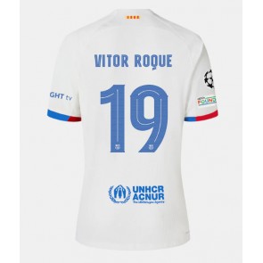 Barcelona Vitor Roque #19 Gostujuci Dres 2023-24 Kratak Rukavima